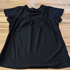 Amazon Eyelet Elegant Black Women's Top - Size S